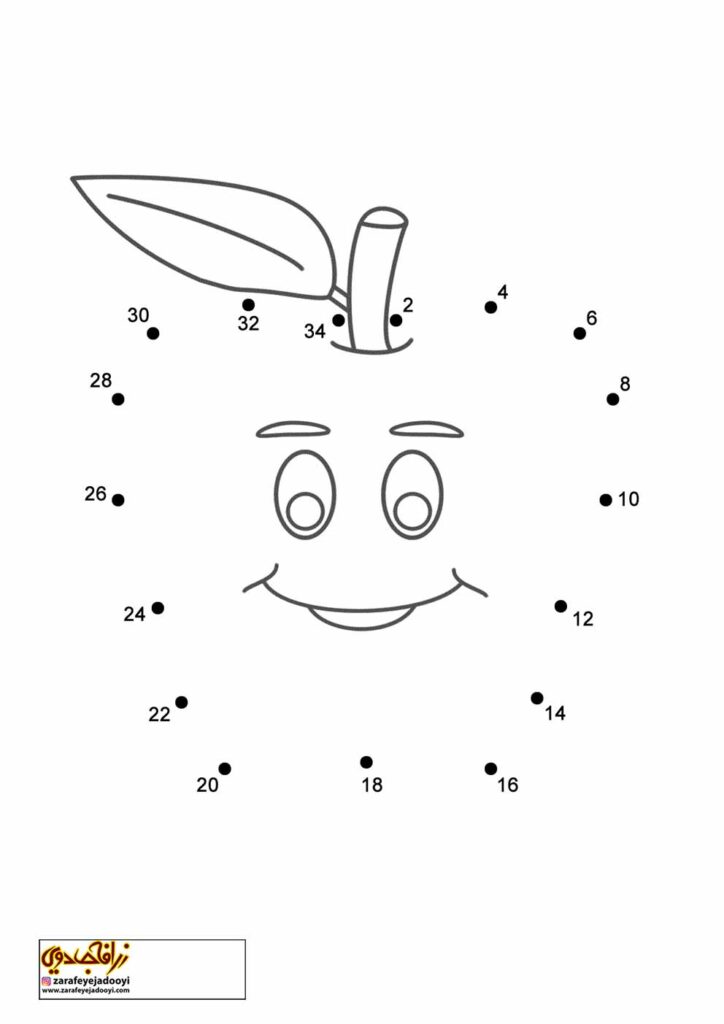 نقاشی نقطه به نقطه سیب