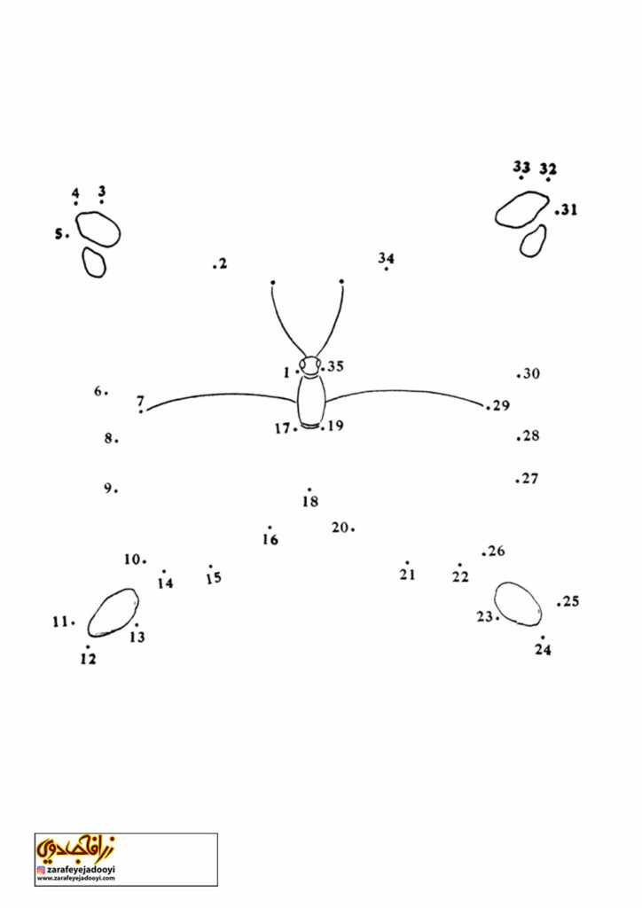 نقاشی نقطه به نقطه پروانه